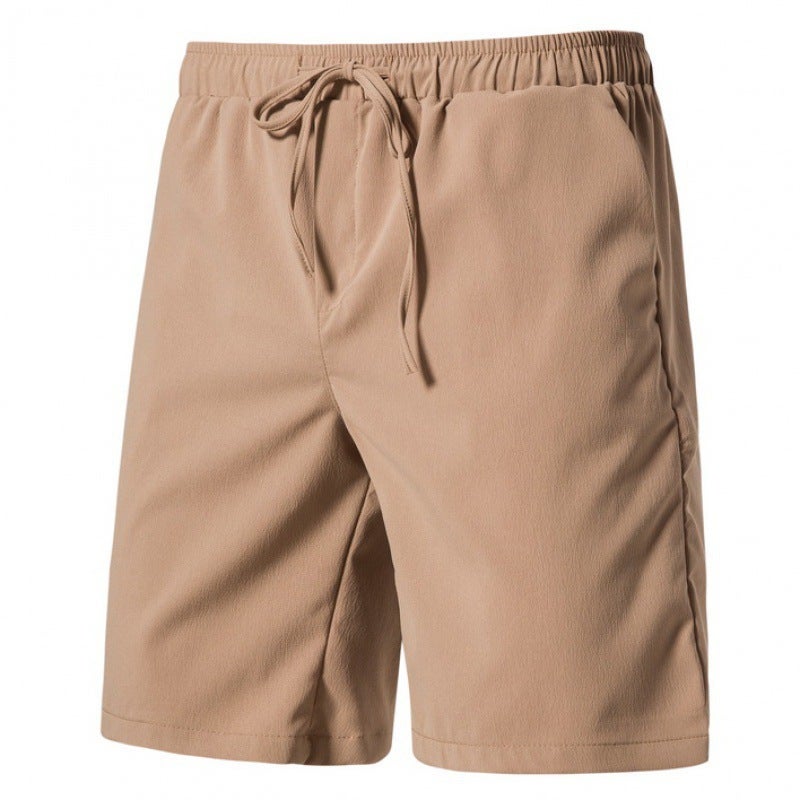 Men'S Casual Cotton And Linen Shorts Japanese Style Solid Color Simple Tether Pants Young Men'S Thin Shorts - Image 3